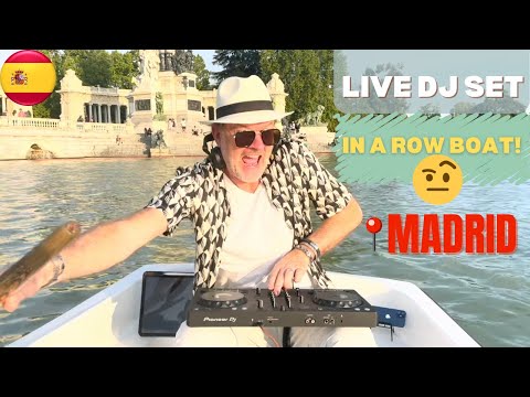 Funky house DJ set in a rowboat